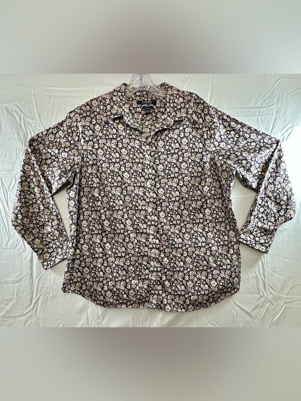 Chaps Women’s Purple Floral Button Down Shirt